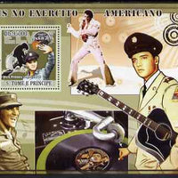 St Thomas & Prince Islands 2008 Elvis in the Army perf s/sheet containing 1 value unmounted mint