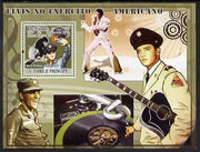 St Thomas & Prince Islands 2008 Elvis in the Army perf s/sheet containing 1 value unmounted mint