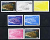 St Vincent 1988 Tourism 65c Aerial View of Young Island - the set of 7 imperf progressive proofs comprising the 4 individual colours plus 2, 3 & all 4-colour composites, unmounted mint, as SG 1135