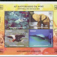 Mozambique 2006 WWF 45th Anniversary perf sheetlet containing 4 values unmounted mint. Note this item is privately produced and is offered purely on its thematic appeal