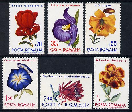 Rumania 1971 Flowers set of 6 unmounted mint, SG 3818-23, Mi 2940-45