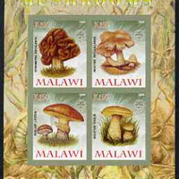 Malawi 2008 Fungi #3 imperf sheetlet containing 4 values, each with Scout logo unmounted mint