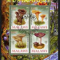 Malawi 2008 Fungi #4 perf sheetlet containing 4 values, each with Scout logo fine cto used