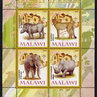 Malawi 2008 Animals of Africa #1 perf sheetlet containing 4 values, each with Scout logo unmounted mint