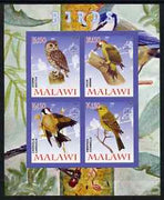 Malawi 2008 Birds #1 imperf sheetlet containing 4 values, each with Scout logo unmounted mint