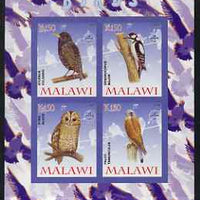 Malawi 2008 Birds #2 imperf sheetlet containing 4 values, each with Scout logo unmounted mint