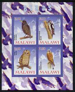 Malawi 2008 Birds #2 imperf sheetlet containing 4 values, each with Scout logo unmounted mint