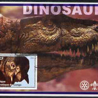 Congo 2002 Dinosaurs #11 (also showing Scout, Guide & Rotary Logos) unmounted mint