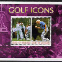 Myanmar 2001 Golf Icons (Lee Trevino & Greg Norman) perf sheetlet containing 2 values unmounted mint