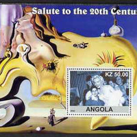 Angola 2002 Salute to the 20th Century #04 perf s/sheet - Marilyn & Painting by Dali, unmounted mint