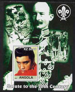 Angola 2002 Salute to the 20th Century #06 perf s/sheet - Elvis & Baden Powell, unmounted mint