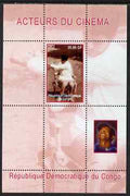 Congo 2000 Film Stars & Tiger Woods perf s/sheet #1 unmounted mint. Note this item is privately produced and is offered purely on its thematic appeal