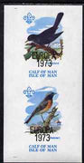 Calf of Man 1973 Europa opt'd on Birds imperf m/sheet (showing 5m Redstart & 20m Blackbird) unmounted mint with Scout logo, Rosen CA313MS