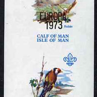 Calf of Man 1973 Europa opt'd on Birds imperf m/sheet (showing 10m Robin & 45m Goldfinch) unmounted mint with Scout logo, Rosen CA314MS