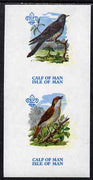 Calf of Man 1973 Birds imperf m/sheet (showing 12m Cuckoo & 50m Nightingale - from first printing without the birds' names) unmounted mint with Scout logo, Rosen CA315MS