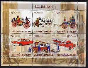 Guinea - Bissau 2005 Fire Engines perf sheetlet containing 6 values unmounted mint Yv 1768-73