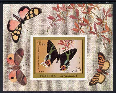 Fujeira 1971 Butterflies imperf m/sheet unmounted mint (Mi BL 79B)