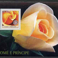 St Thomas & Prince Islands 2003 Roses (with Rotary symbol) perf souvenir sheet unmounted mint Mi Bl 1432