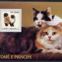 St Thomas & Prince Islands 2003 Cats (with Scouts emblem) perf souvenir sheet unmounted mint Mi Bl 1441