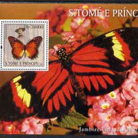 St Thomas & Prince Islands 2003 Butterflies (with Lord Baden-Powell) perf souvenir sheet unmounted mint Mi Bl 1429