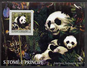 St Thomas & Prince Islands 2003 Pandas (with Lady Baden-Powell) perf souvenir sheet unmounted mint Mi Bl 1447