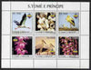 St Thomas & Prince Islands 2003 Storks & Orchids perf sheetlet containing 6 values unmounted mint Mi 2049-54