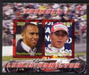 Congo 2008 Formula 1 - Lewis Hamilton imperf sheetlet containing 2 values unmounted mint