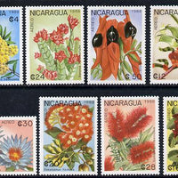 Nicaragua 1988 Flowers set of 8 unmounted mint, SG 2989-96