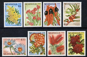 Nicaragua 1988 Flowers set of 8 unmounted mint, SG 2989-96