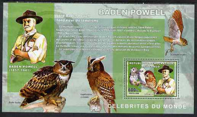 Congo 2006 Lord Baden Powell with Owls perf s/sheet,unmounted mint