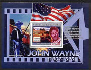 Guinea - Conakry 2007 John Wayne perf souvenir sheet (He was born in Iowa) unmounted mint Yv 639