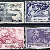 Gambia 1949 KG6 75th Anniversary of Universal Postal Union set of 4 unmounted mint, SG166-9