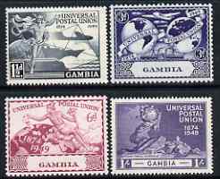 Gambia 1949 KG6 75th Anniversary of Universal Postal Union set of 4 unmounted mint, SG166-9