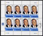 Micronesia 1995 Yitzhak Rabin (Prime Minister of Israel) perf sheetlet containing 8 values unmounted mint, SG 451