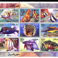 Somalia 2000 Exotic Fish #2 perf sheetlet containing set of 9 values unmounted mint. Note this item is privately produced and is offered purely on its thematic appeal