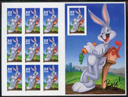 United States 1997 Bugs Bunny self adhesive booklet containing 9 values plus m/sheet, unmounted mint SG SB 263