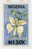 Nigeria 1993 Orchids - original hand-painted artwork for N1.50 value (Habenaria englerana) by Godrick N Osuji on card 5" x 9" endorsed C2