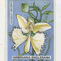 Nigeria 1993 Orchids - original hand-painted artwork for N1.50 value (Habenaria englerana) by Godrick N Osuji on card 5" x 9" endorsed C2