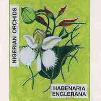 Nigeria 1993 Orchids - original hand-painted artwork for N1.50 value (Habenaria englerana) by unknown artist on board 5" x 9" endorsed C1