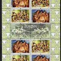 Bulgaria 2007 Europa - Centenary of Scouting perf sheetlet containing 4 x se-tenant pairs, unmounted mint as SG4622-23