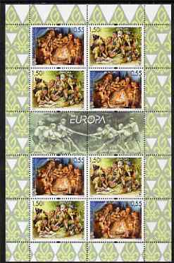 Bulgaria 2007 Europa - Centenary of Scouting perf sheetlet containing 4 x se-tenant pairs, unmounted mint as SG4622-23