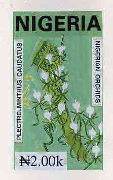 Nigeria 1993 Orchids - original hand-painted artwork for N2 value (Plectrelminthus caudatus) by unknown artist on board 5