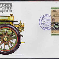 Nevis 1984 Cars #2 (Leaders of the World) $3 Pierce Arrow - imperforate se-tenant pair on illustrated cover with first day cancellation, as SG 209a very few imperfs are known on cover