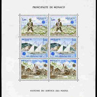 Monaco 1979 Europa - Historic Scenes sheetlet containing two sets of three unmounted mint, SG MS 1398