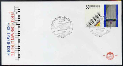 Netherlands 1985 Europa - Music Year set of 2 on illustrated cover with first day cancels