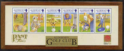 Guernsey - Alderney 2001 30th Anniversary of Alderney Golf Club perf m/sheet unmounted mint, SG MSA175