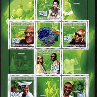 Comoro Islands 2009 African Celebrities perf sheetlet containing 6 values unmounted mint