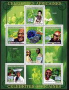 Comoro Islands 2009 African Celebrities perf sheetlet containing 6 values unmounted mint