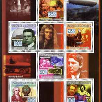 Comoro Islands 2009 Famous Innovations perf sheetlet containing 6 values unmounted mint Michel 2296-1301