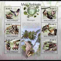 Mozambique 2010 The Environment - Bats large perf sheetlet containing 6 vaues unmounted mint Michel 3560-65